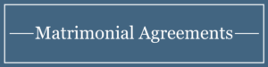 Cases Matrimonial Agreements