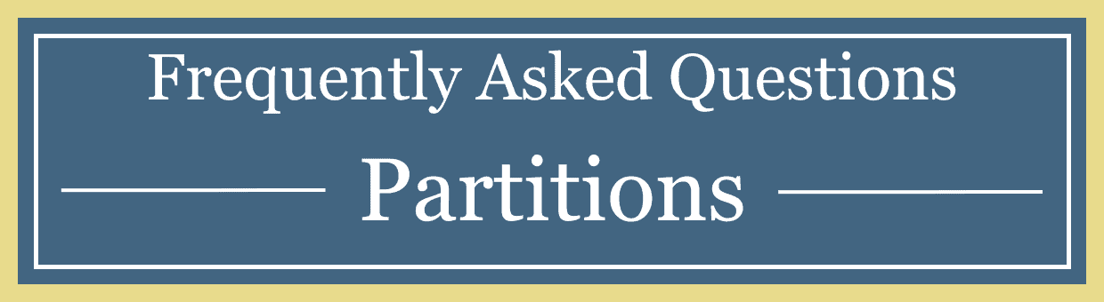 FAQ Partitions