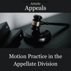 Article Appellate Motion Practice
