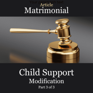 Article Child Support Modification