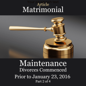 Article Maintenance Prior to 2016