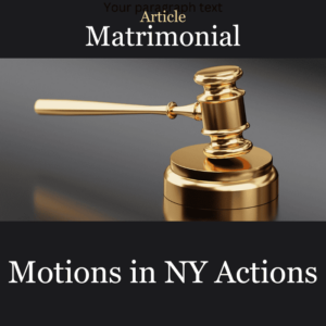 Motions in NY Actions