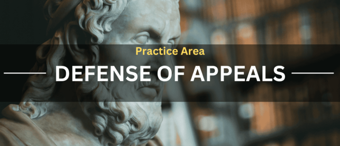 Practice Area Defense of Appeals