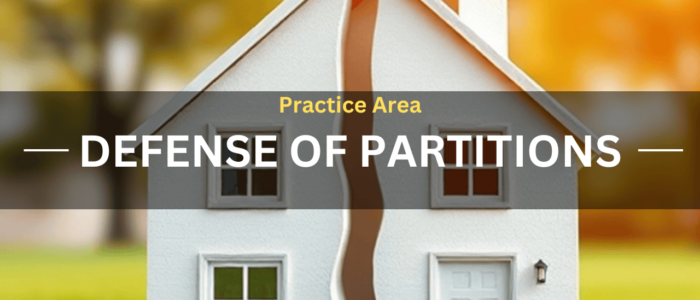 Practice Area Defense of Partitions